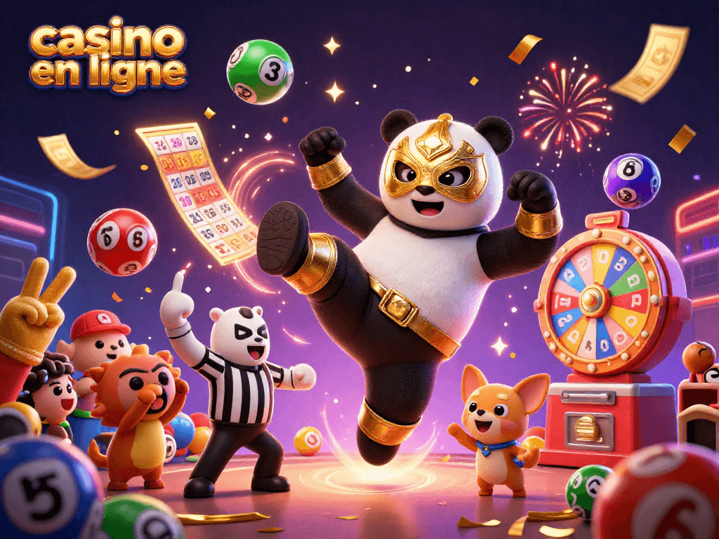 Des joueurs heureux célèbrent des gains sur un casino en ligne dans une illustration dynamique.