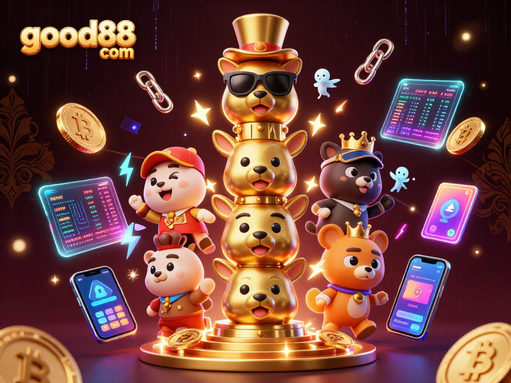 Engage in thrilling experiences at good88 com with vibrant casino elements and 3D illustrations.