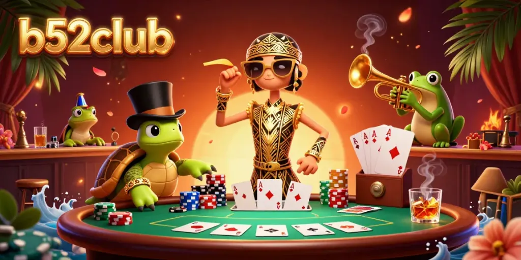 b52club players enjoy dynamic casino games featuring poker elements and vibrant characters.