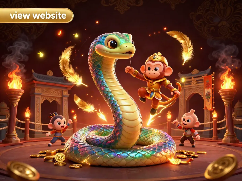 Experience the allure of the virtual casino as you view website entertainment through vibrant 3D creatures and golden riches.