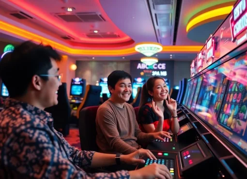 Exciting scene of players winning on nổ hũ abc8 slot games in an online casino.