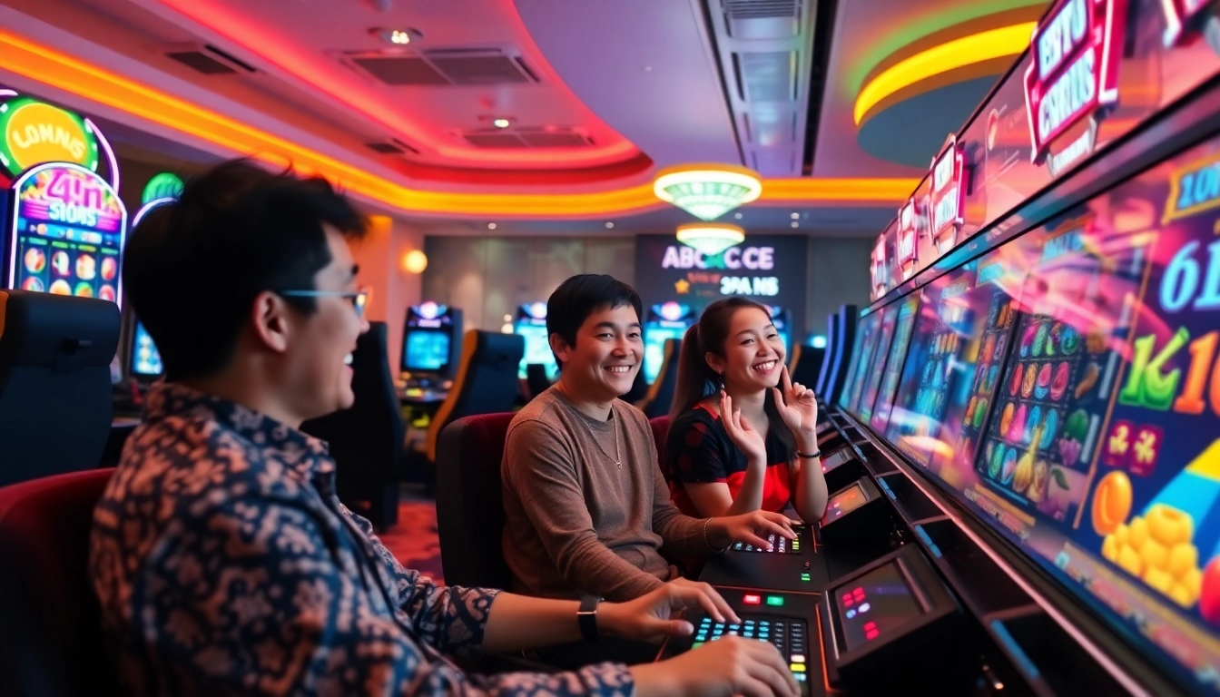 Exciting scene of players winning on nổ hũ abc8 slot games in an online casino.