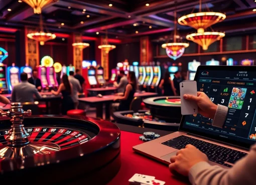 Gambling excitement at meilleur casino en ligne de france featuring roulette, poker chips, and online betting.