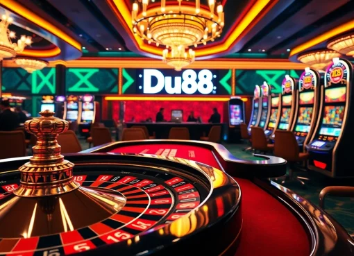 Experience the thrill of gambling at Du88 with vibrant casino elements and live games.