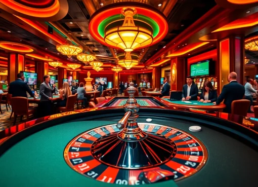Jouer au casino en ligne France légal avec des tables de jeu et une ambiance animée.