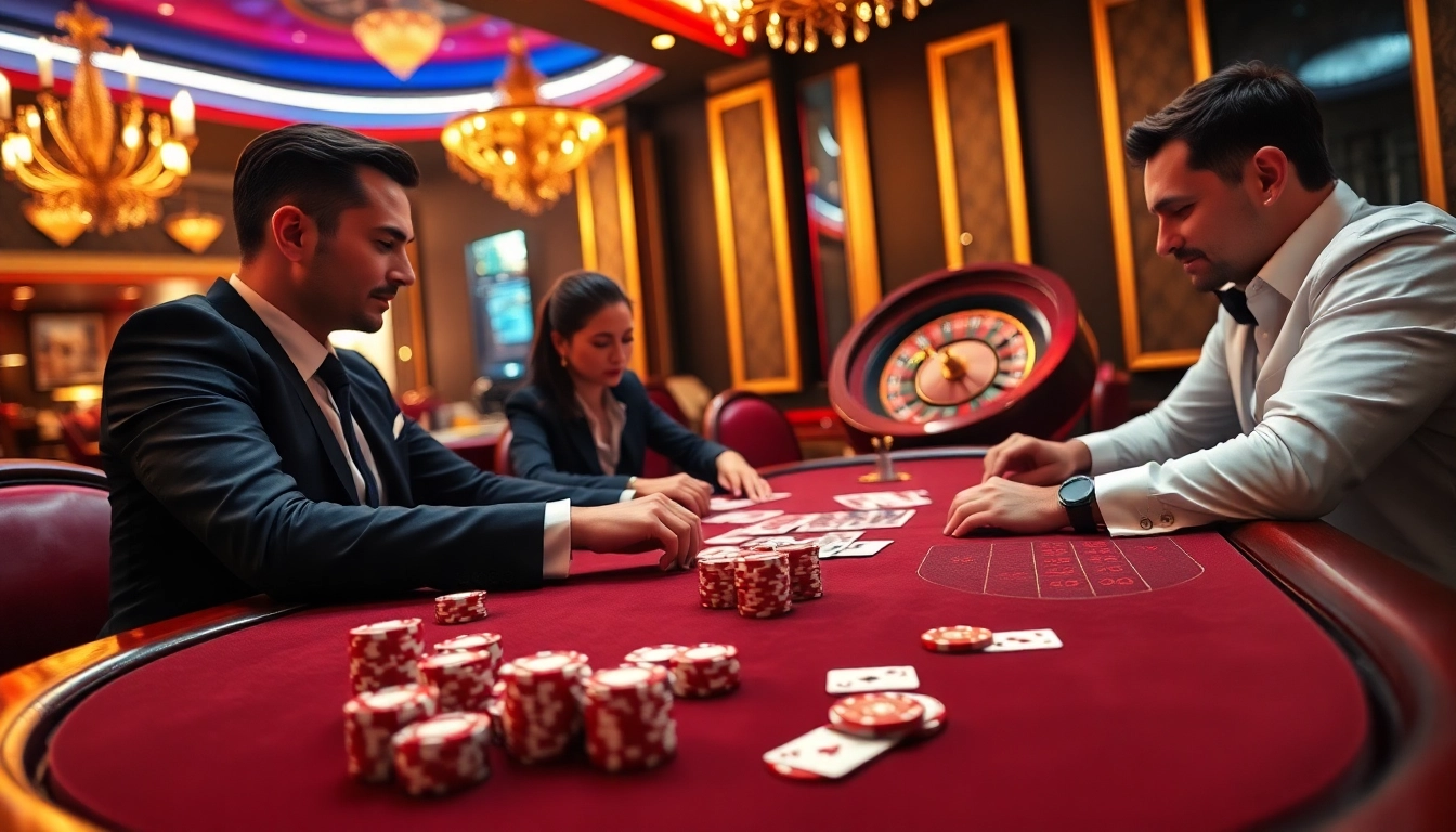 Experience the thrill of betting at https://jun88.army/ with an elegant poker table scene.