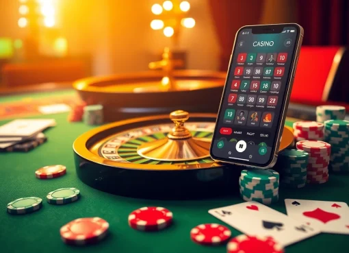 Players engaged in thrilling casino en ligne action with vibrant poker chips and roulette wheel.