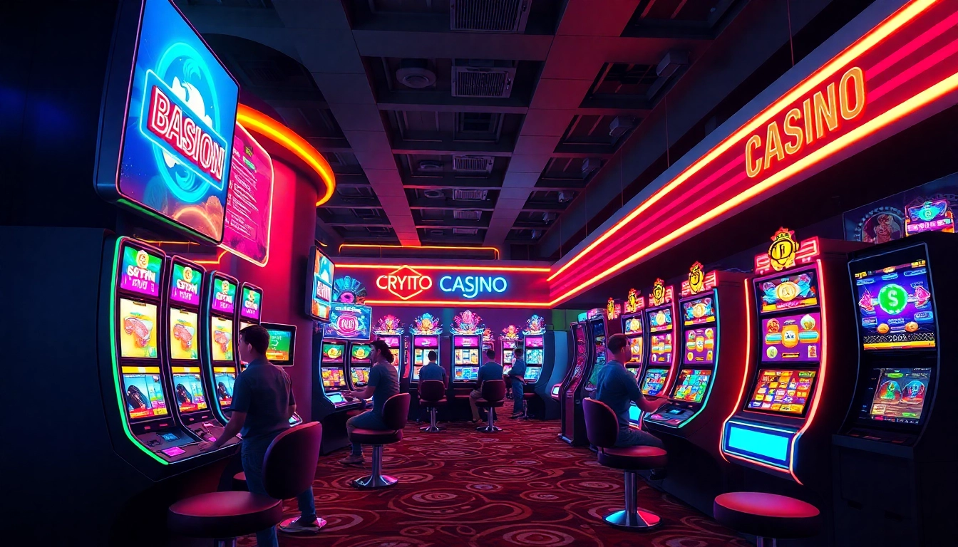 Découvrez un casino en crypto avec des machines à sous numériques lumineuses et une ambiance énergique.