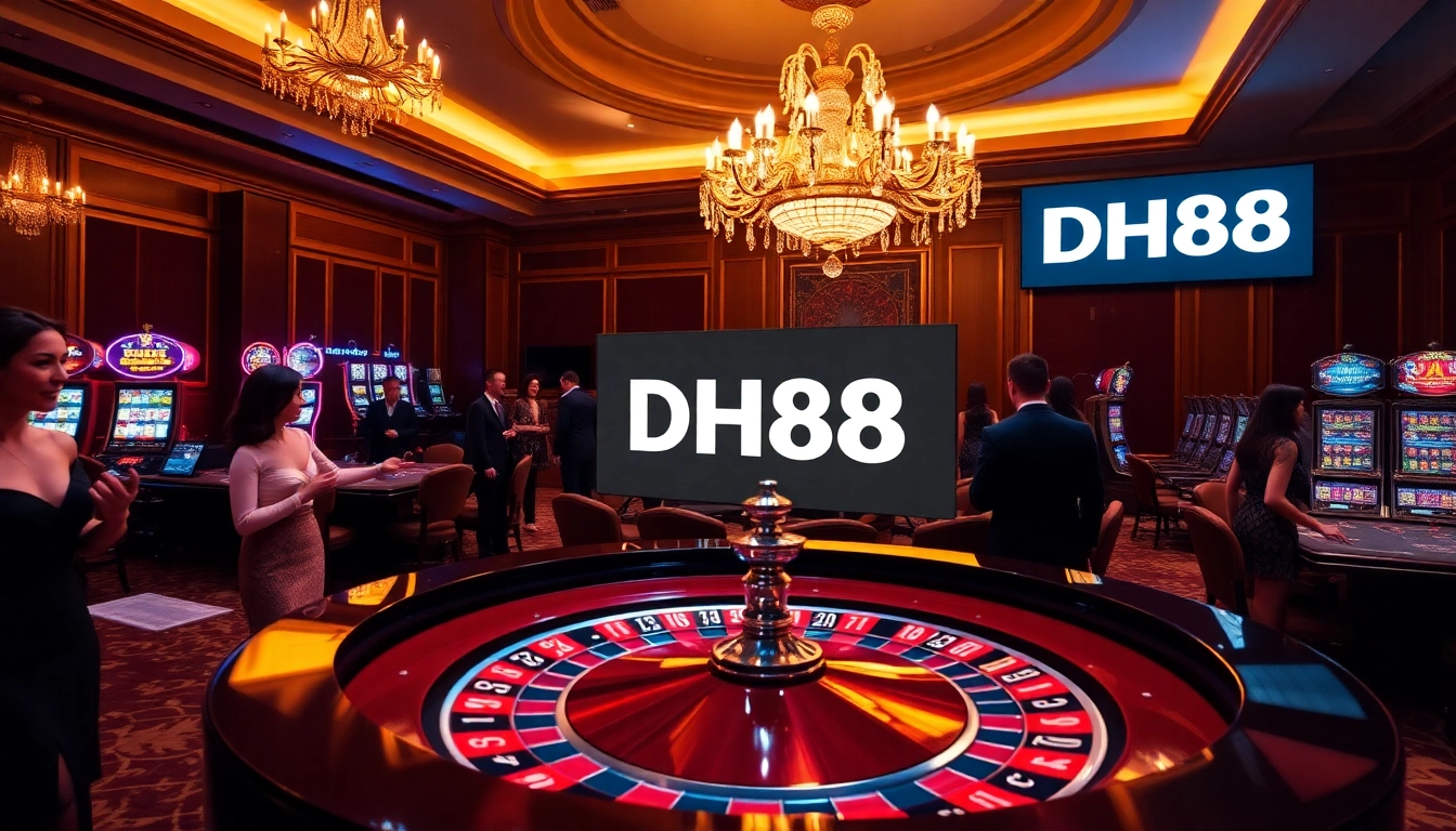 Experience the excitement of DH88 casino gaming with vibrant roulette tables and thrilling poker games.