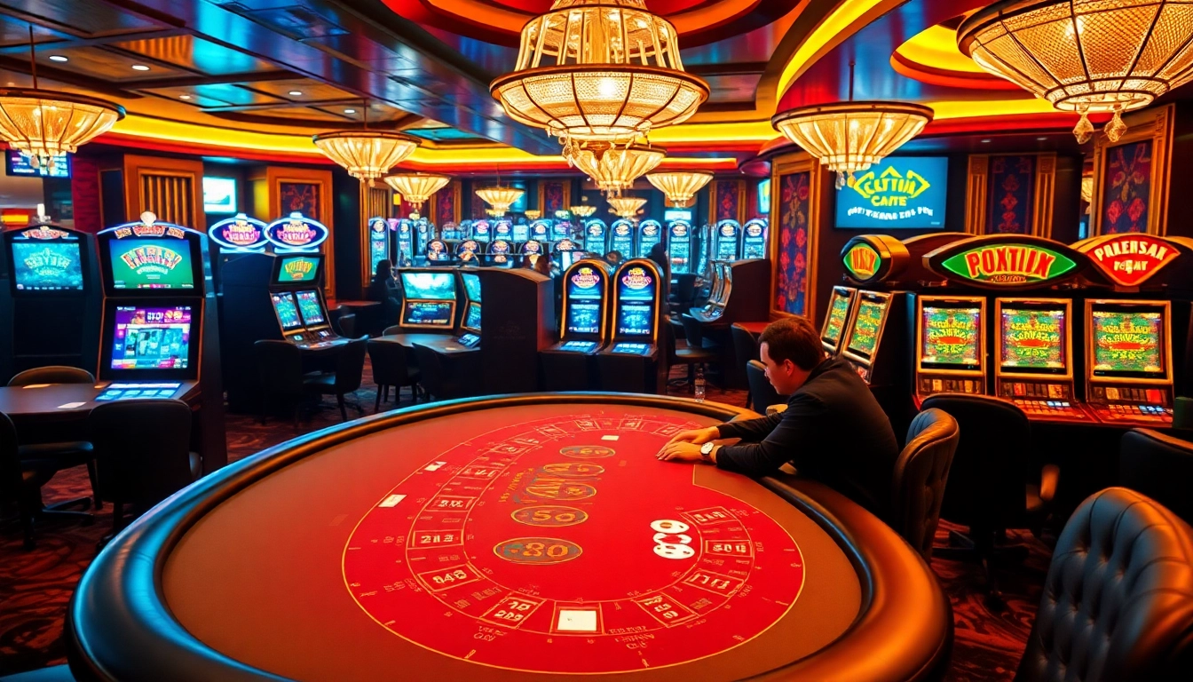 Experience the excitement at Nhà cái 23win's casino with poker games and vibrant slot machines.