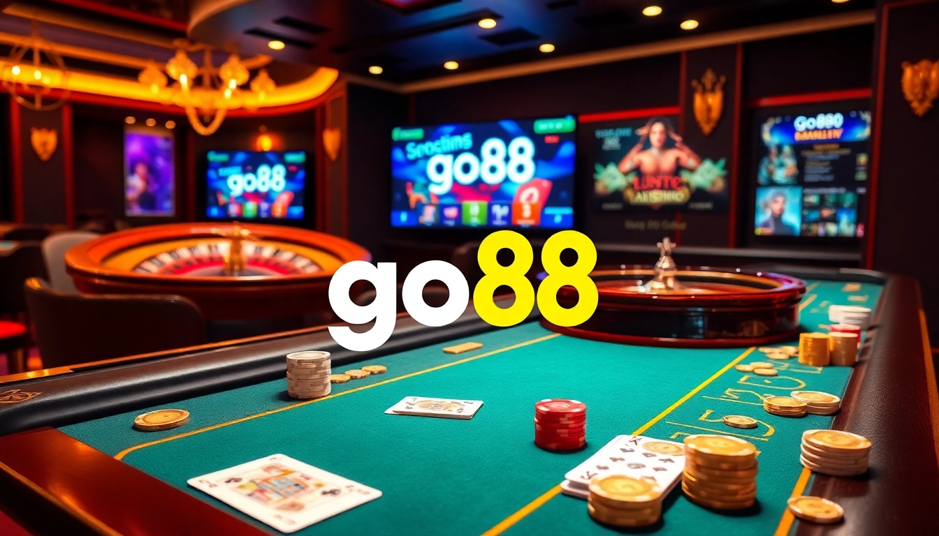 Experience the excitement of online gambling at go88 with a stunning casino setup.
