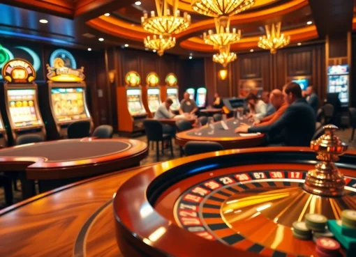 Players immersed in thrilling games at crypto casinos, showcasing luxury and excitement.