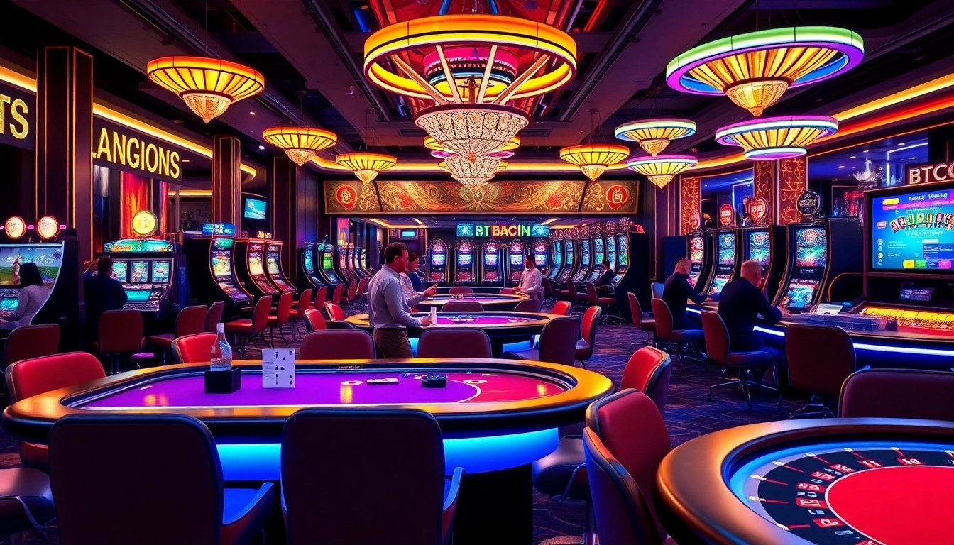 Jouer à des jeux captivants dans un BTC casino moderne et vibrant
