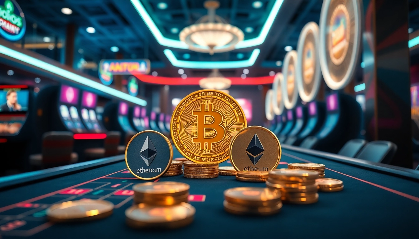 Le casino en crypto offre une expérience de jeu immersive avec des lumières vives et des monnaies numériques.