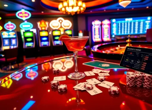 Experience high-stakes action at DN88 casino tables with vibrant chips and cards.