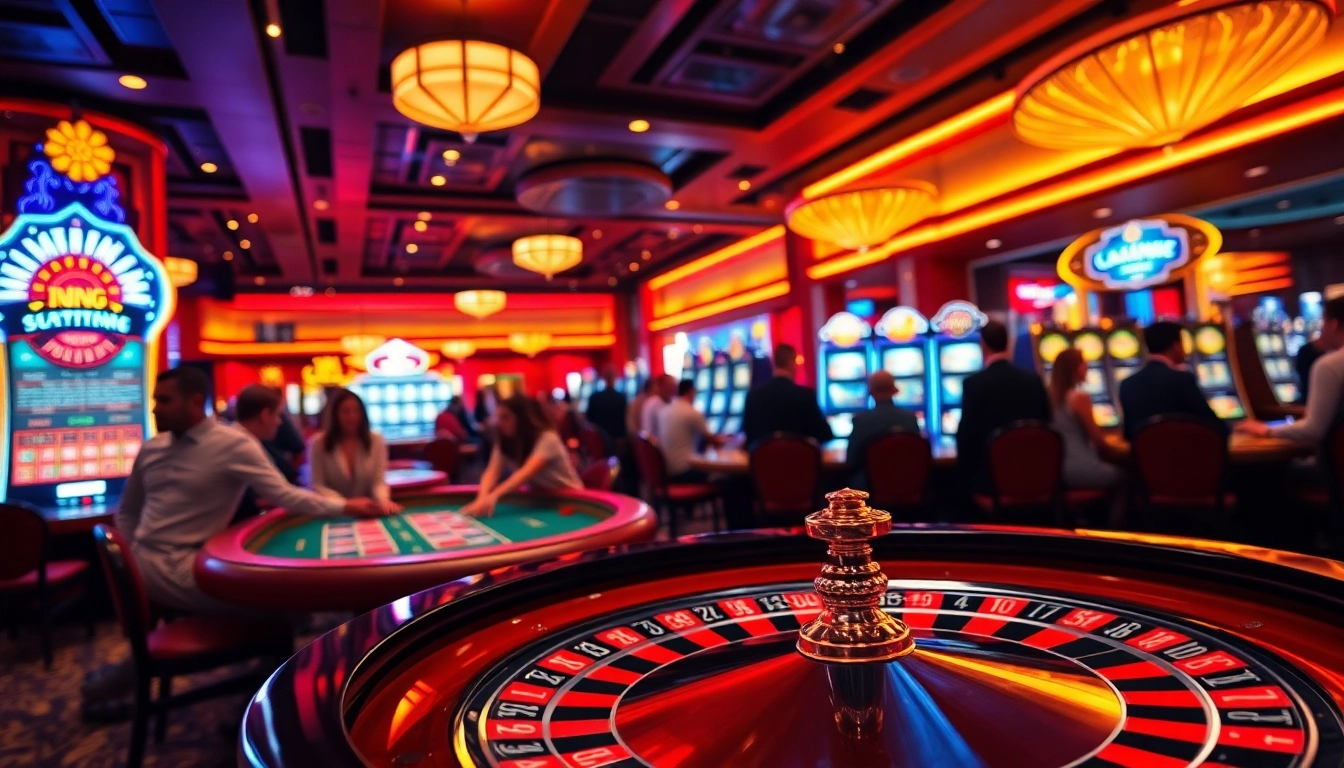 Jouez à des jeux passionnants dans un casino en ligne France avec ambiance animée.