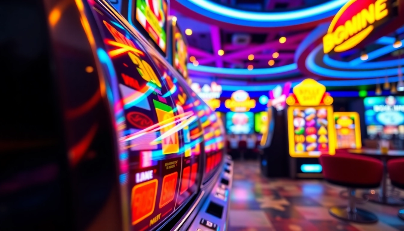 Jouer aux machines à sous en ligne avec des graphismes colorés et des rouleaux animés.