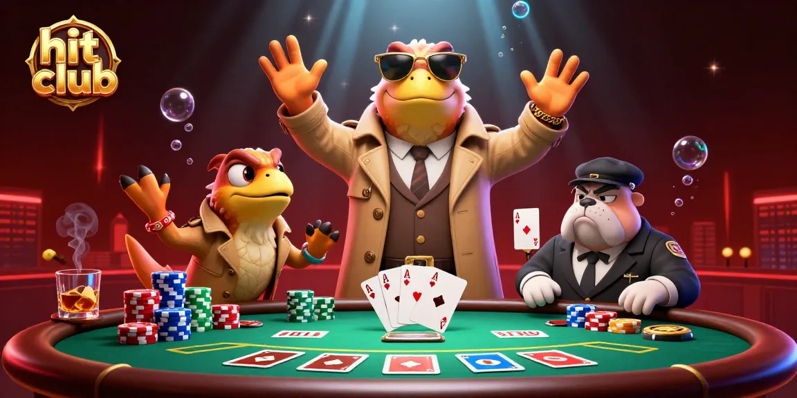 Enter the hit club with raptors in disguise at a vibrant casino setting, showcasing poker and excitement.