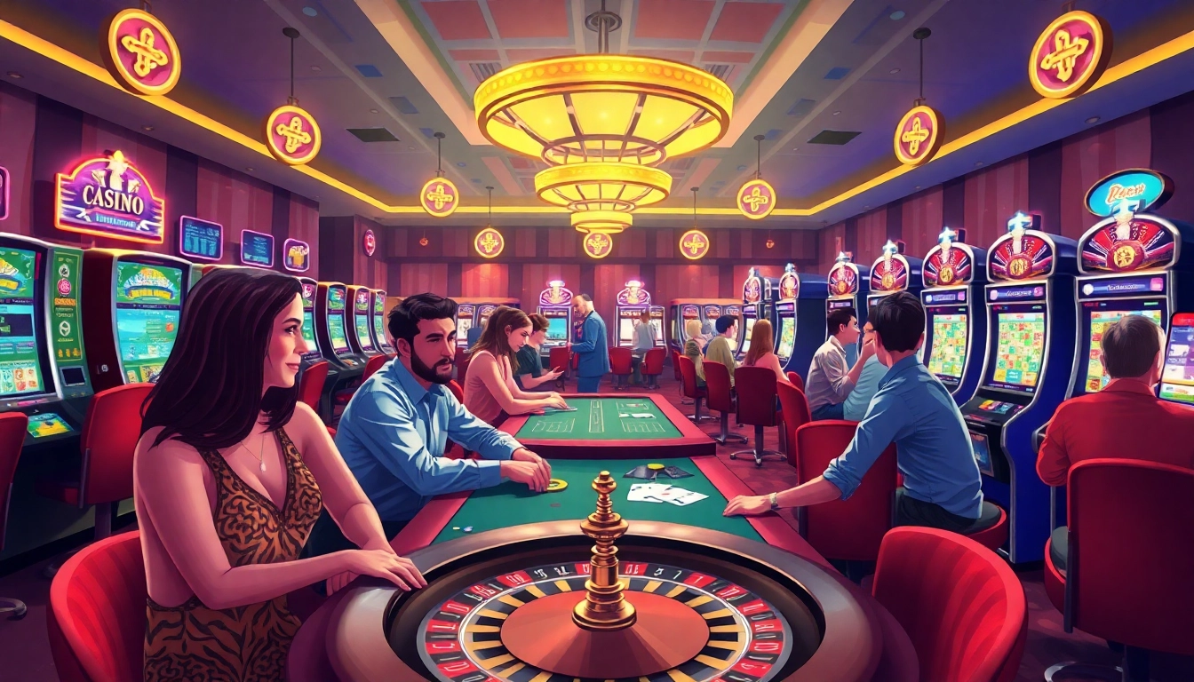 Découvrez les options de jeu sur casino en ligne france à travers une scène animée de casino. related image