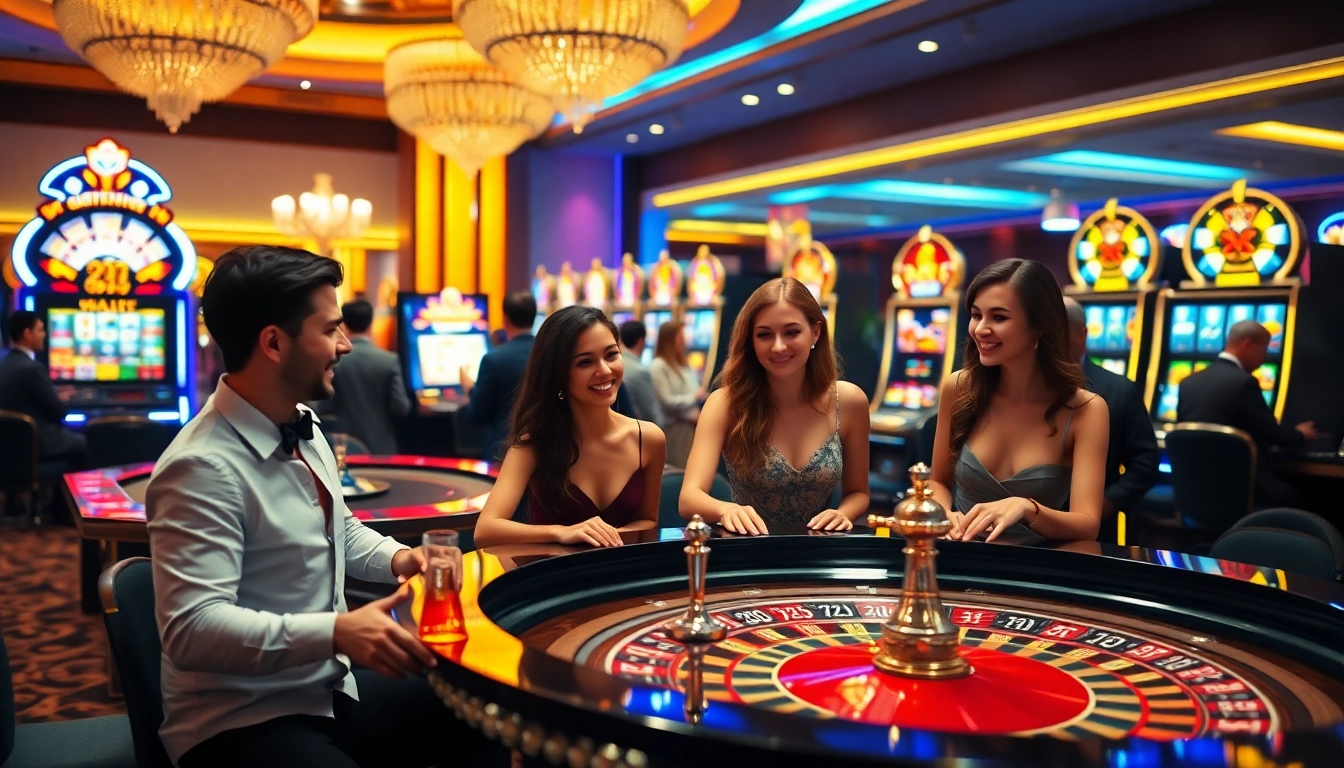 Jouer à des jeux de casino en ligne France avec ambiance authentique et machines à sous scintillantes.