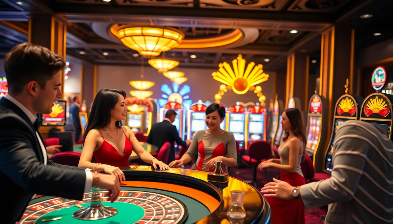 Jouer à des jeux de casino en ligne France avec ambiance authentique et machines à sous scintillantes. related image