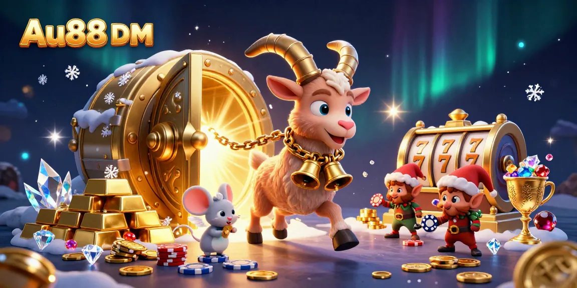 Experience thrilling gameplay at Au88 DM with festive characters in a vibrant casino atmosphere.