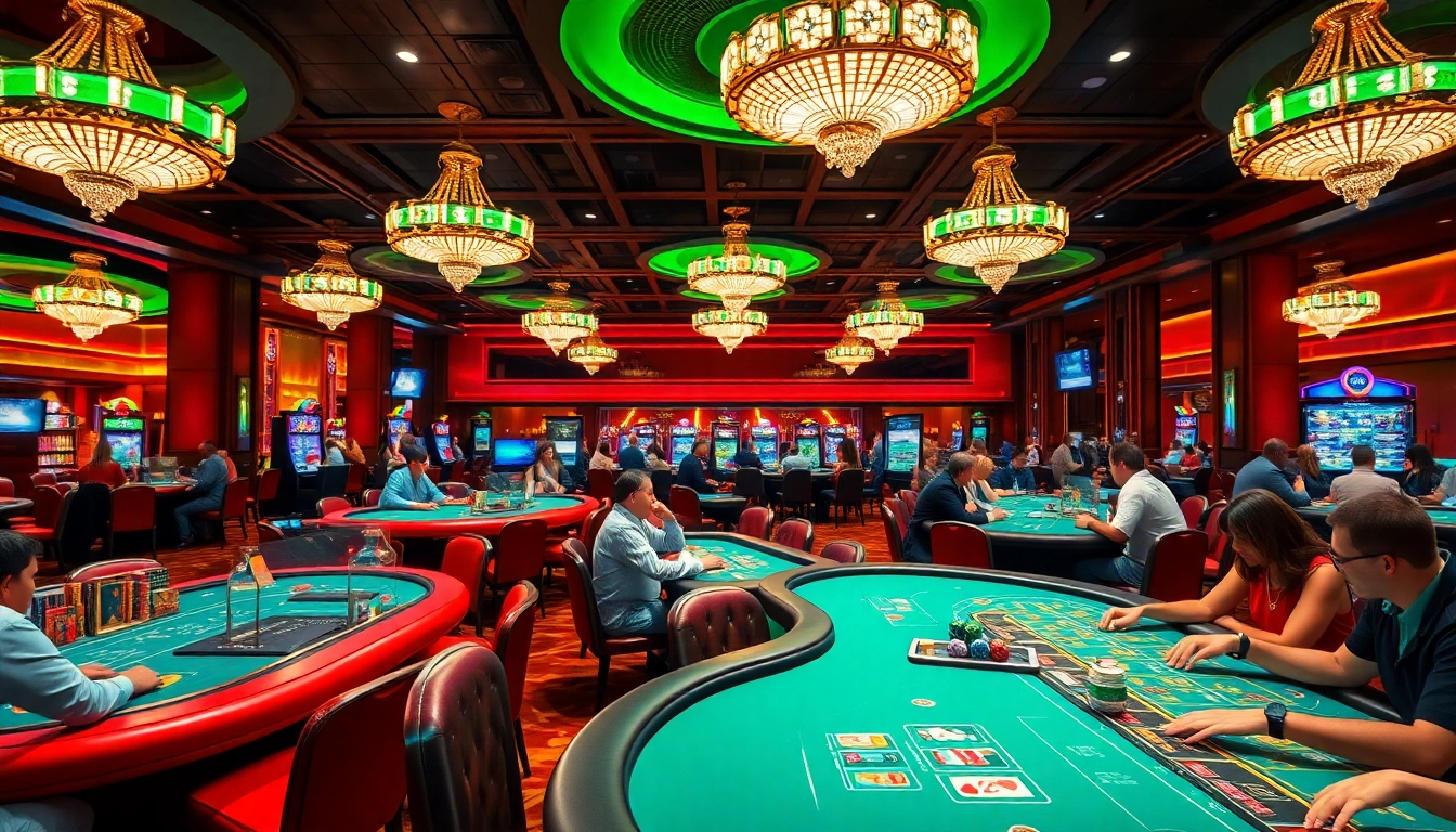 Jouez à des jeux passionnants de casino en ligne avec une ambiance festive et luxueuse.