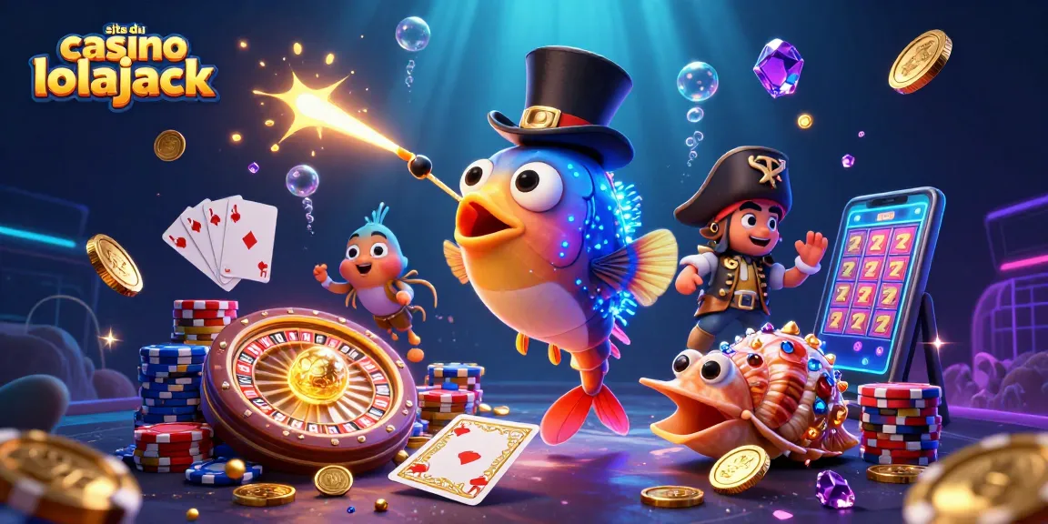 Engage with the thrilling site du casino lolajack utilizing enticing gaming elements in a vibrant underwater scene.
