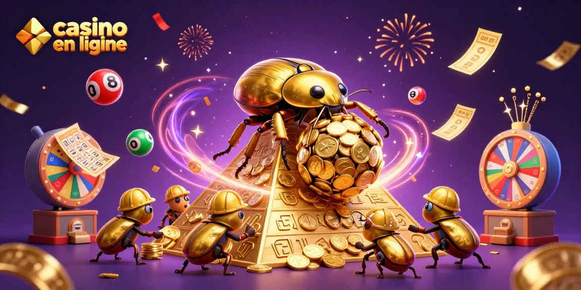 Jeu vibrant dans un casino en ligne avec une ambiance festive et riche en couleurs.