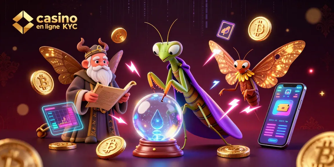 Jouer au casino en ligne sans KYC avec un voyant et une bibliothèque mystiques.